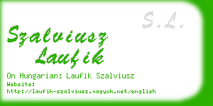 szalviusz laufik business card